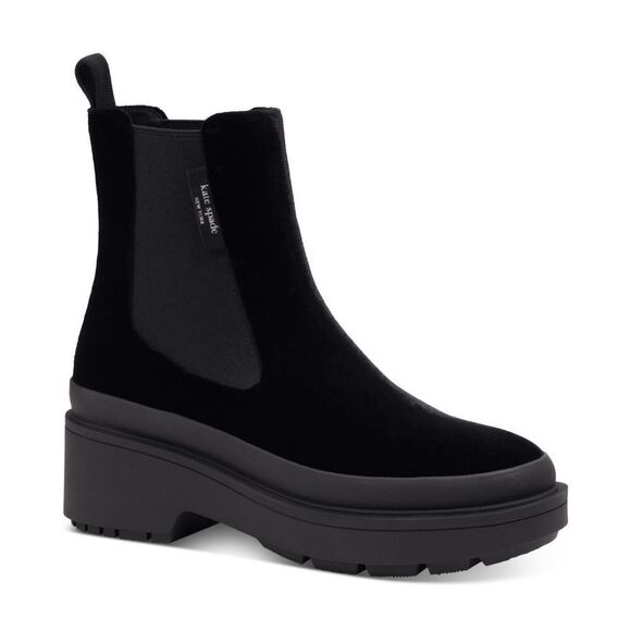 Kate Spade New York Women's Winnie Pull-On Lug-Sole Booties - Black 6.5 - Picture 7 of 7